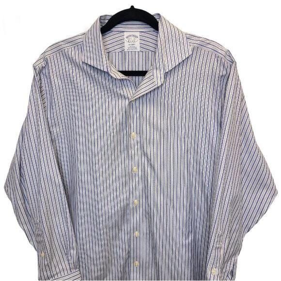 Brooks Brothers Mens Striped Regent Fit Supima Cotton Button Up Shirt 16.5-33 - Picture 2 of 13